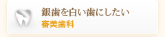 銀歯を白い歯にしたい審美歯科